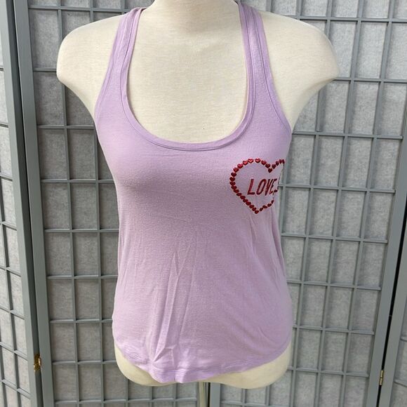 Victoria's Secret Purple Love Tank Top, Extra Small - Picture 2 of 6